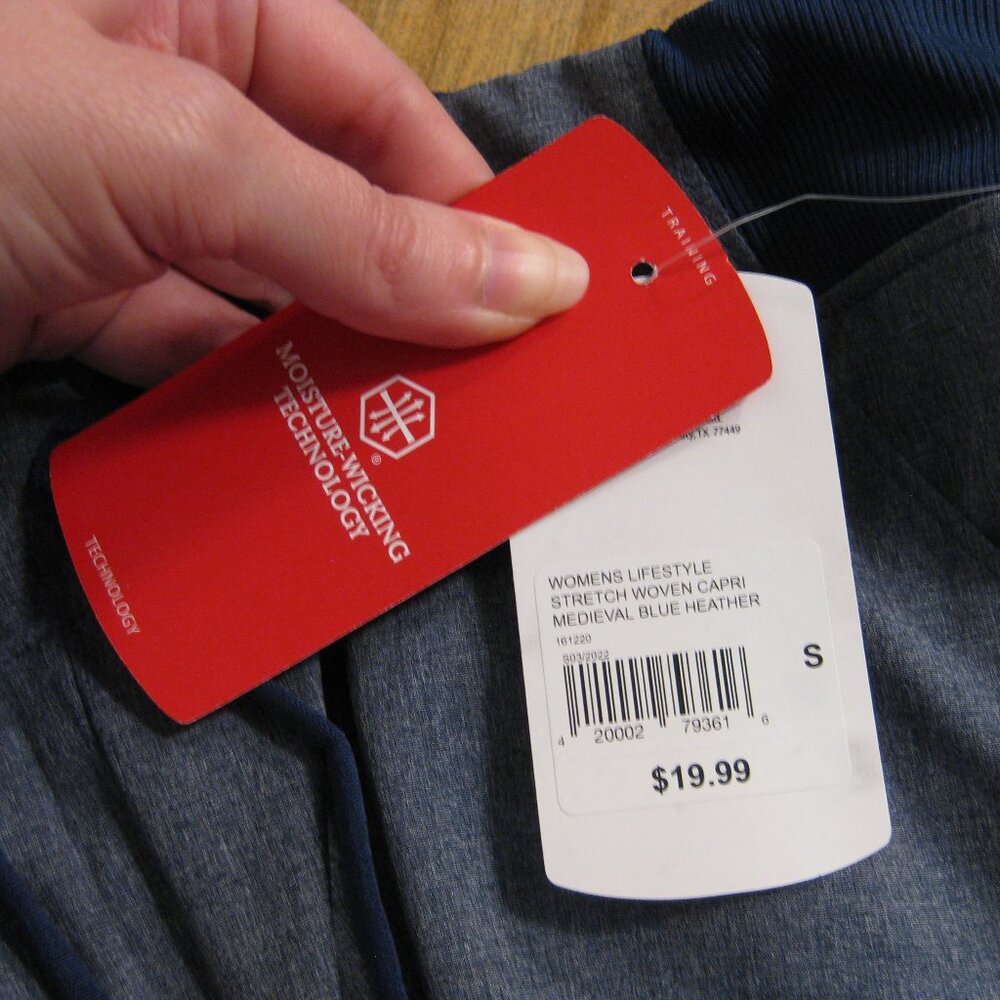 NWT BCG medieval blue heather capri capris pants S small - Picture 9 of 9